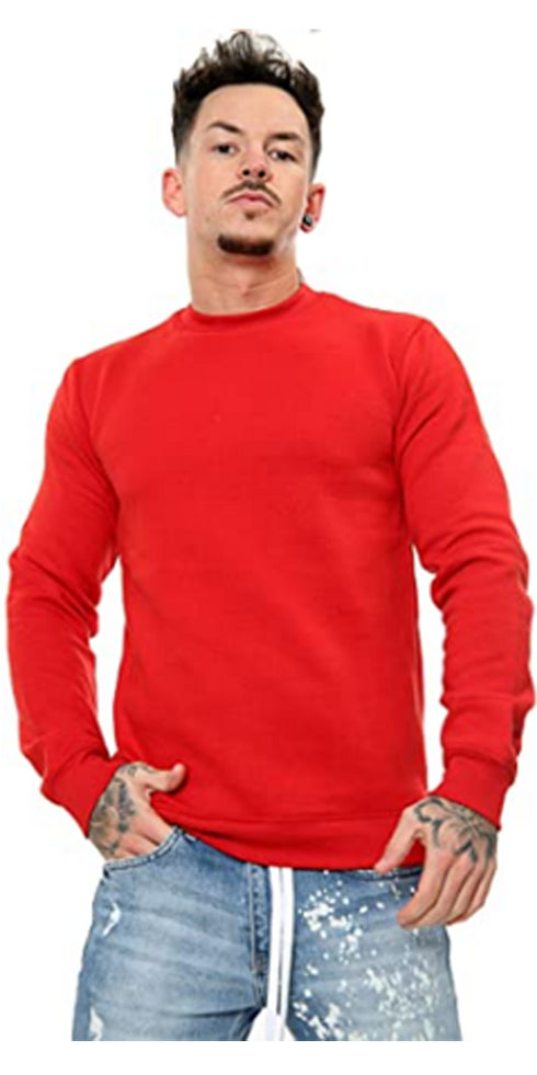 Men Plain Round Neck Full Sleeve Sweatshirt